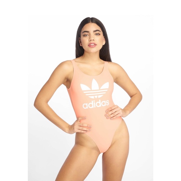 W Adidas Swimsuit Peachy Pink New 